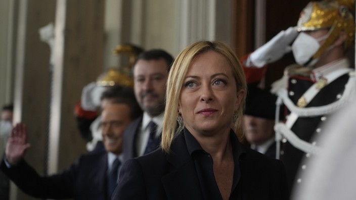 Italien: Rückhalt der Rechten: Giorgia Meloni, Italiens designierte Regierungschefin.