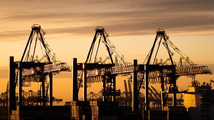 Hamburger Hafen: Kritische Infrastruktur: Das Containerterminal am Hamburger Hafen.