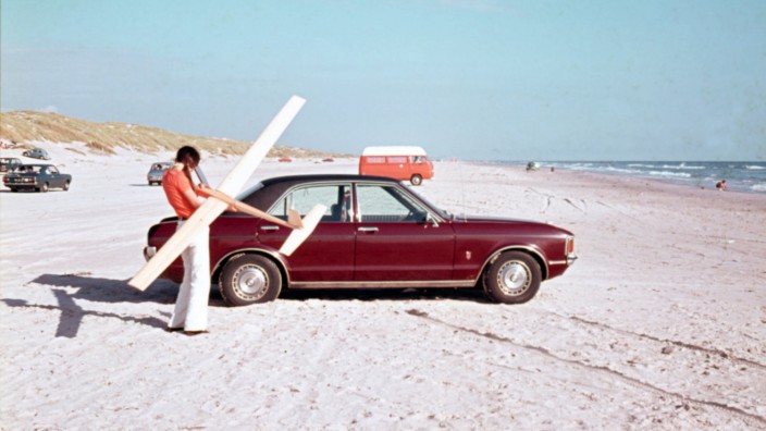 Auto am Sylter Strand 1968