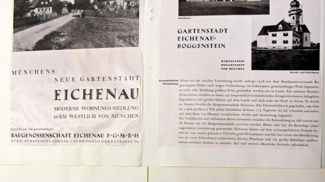 SZ-Serie, Folge 18: Ein Blick in die Archive: Im Prospekt der Baugenossenschaft Eichenau wird mit der neuen Gartenstadt geworben.