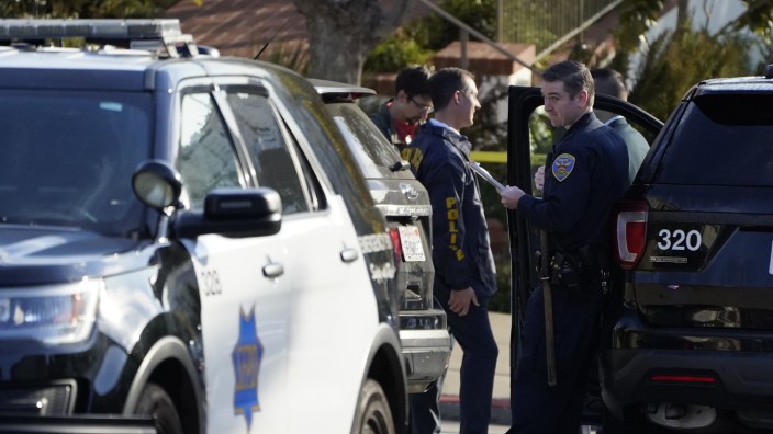San Francisco: Polizisten beim Wohnsitz der Familie Pelosi in San Francisco.