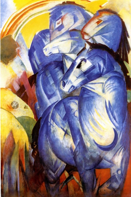 Serie "München erlesen" (39): Franz Marcs "Der Turm der blauen Pferde", 1913 in Sindelsdorf gemalt, ist eine Ikone der klassischen Moderne - und inspiriert bis heute Künstler und Autoren.