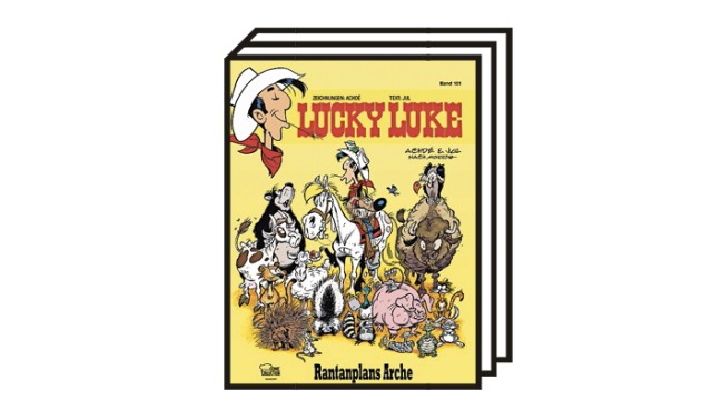 Favoriten der Woche: Achdé, Jul: Lucky Luke.  Rantanplans Arche.  Aus dem Französischen von Klaus Jöken.  Egmont Verlag, Berlin 2022, 48 Seiten, Softcover 7,99 Euro, Hardcover 14 Euro.