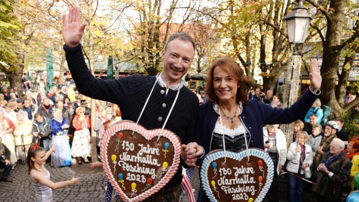 Fasching: Münchens offizielles Prinzenpaar: Steve I. und Ulrike I. von der Narrhalla.
