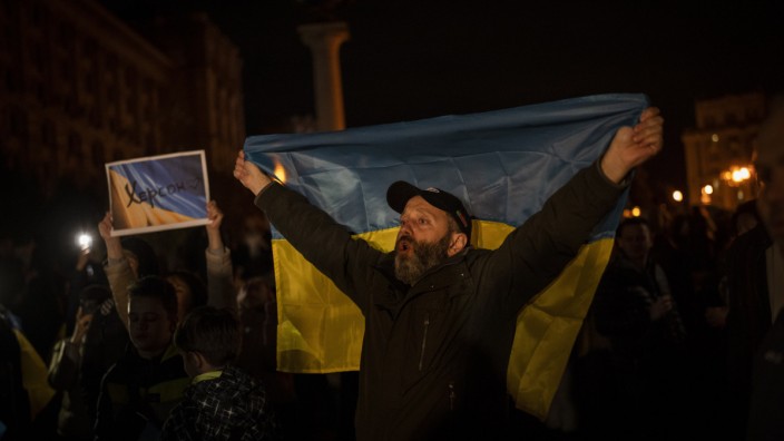 Auch in Kiew feierten Ukrainer die Rückeroberung von Cherson.