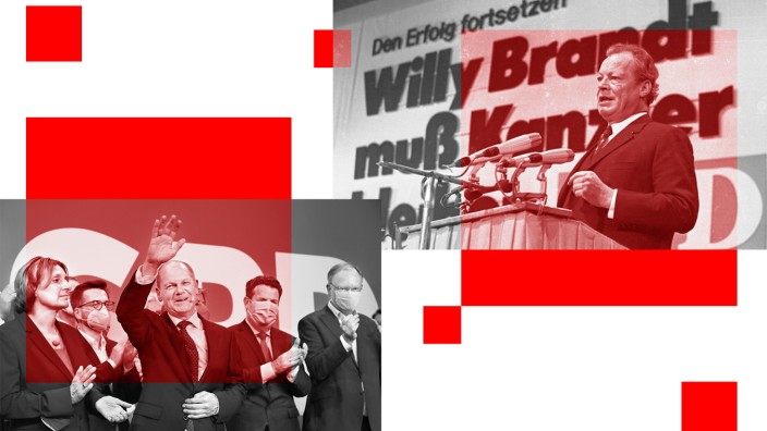 Wozu brauchen wir die SPD?: Ein halbes Jahrhundert nach Willy Brandt stellt die SPD mit Olaf Scholz wieder den Kanzler. Ihr Stimmanteil hat sich jedoch fast halbiert.
