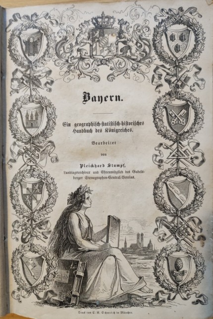 Dachbodenfund: Bebilderung des Statistischen Jahrbuchs für das Königreich Bayern, Ausgabe von 1852.