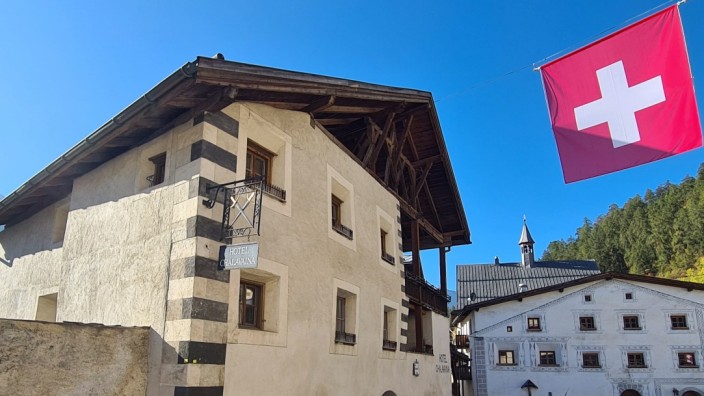 Hotel in der Schweiz: Hotel Chalavaina in Müstair, Graubünden, Schweiz.