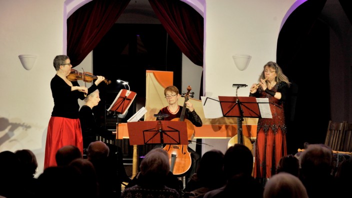 Barockmusik: Das Quartett "Spirit of Musicke" präsentiert im Sudhaus des Schlosses Seefeld Barockmusik.