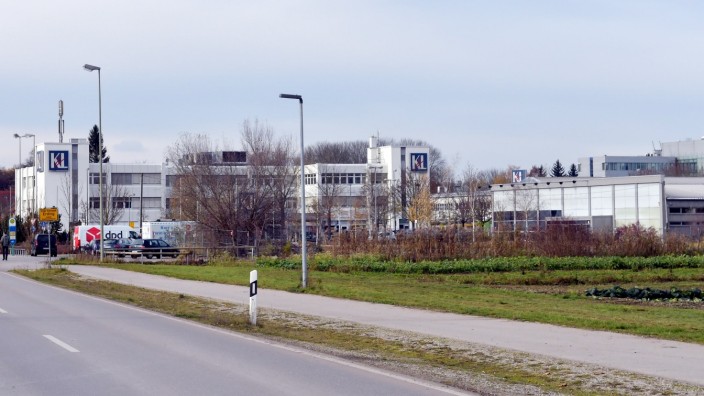 Ansiedlung in Erdinger Gewerbegebiet: Eine Ansicht des Gewerbegebiets Bergham von der Pretzener Straße aus gesehen.