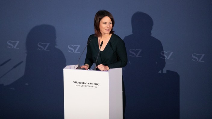 Annalena Baerbock auf dem SZ-Wirtschaftsgipfel