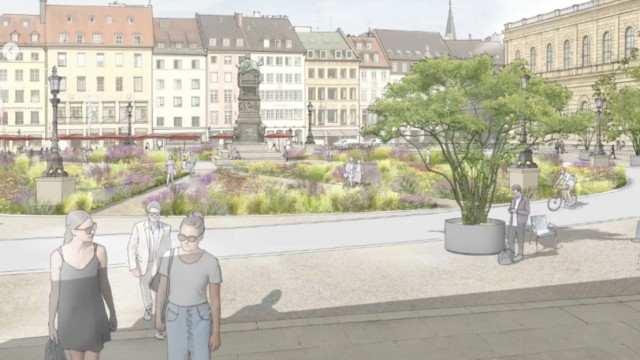 Aufwertung der Innenstadt: Die Zukunft könnte so grün sein, auch vor der Staatsoper.