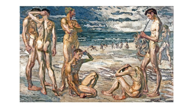 Max Beckmann in der Pinakothek der Moderne: Max Beckmann: "Junge Männer am Meer", 1905
