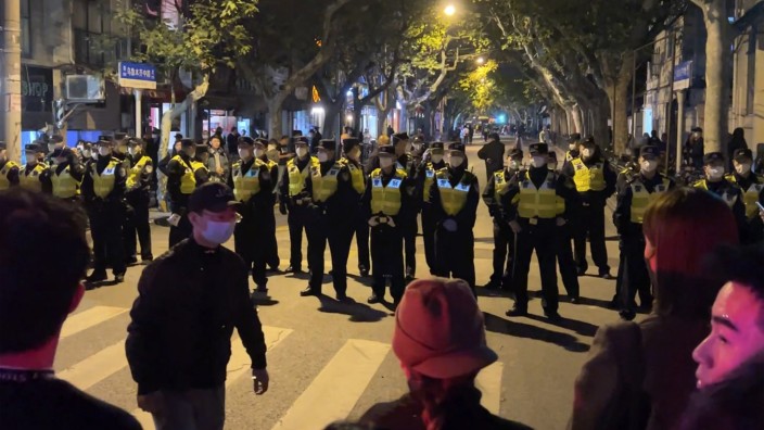 China: Corona-Proteste in Shanghai