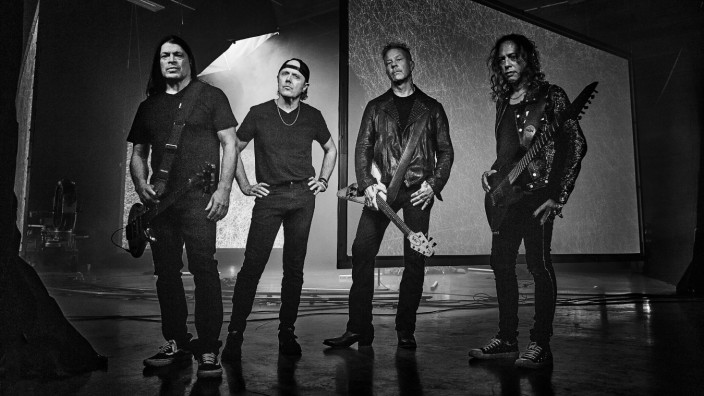 Metallica: Robert Trujillo, Lars Ulrich, James Hetfield und Kirk Hammett: "Metallica" im Jahr 2022.
