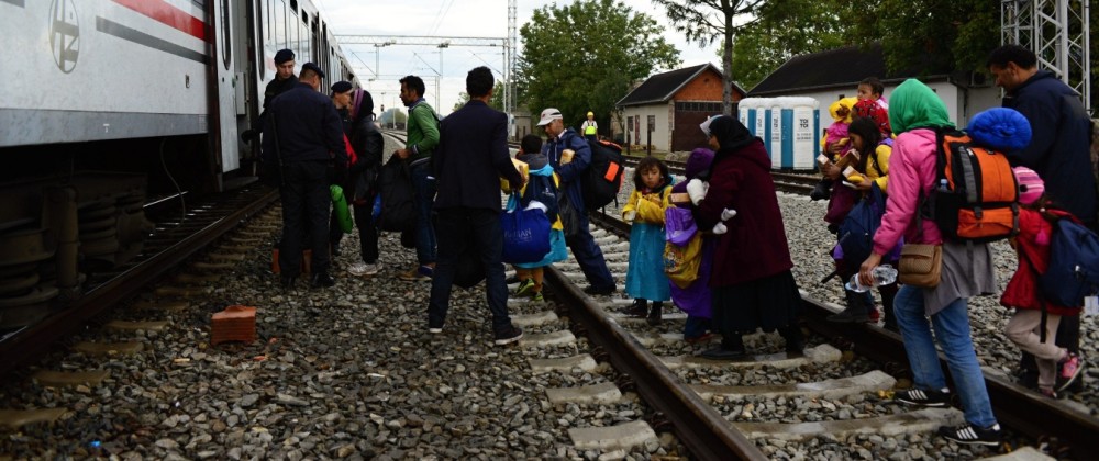 Ukrainische Flüchtlinge im Oktober in Ungarn auf dem Weg nach Deutschland.