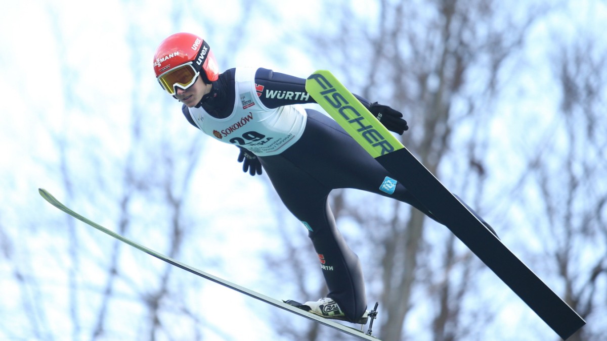 On the big ramp: The ski jumpers start their winter sport