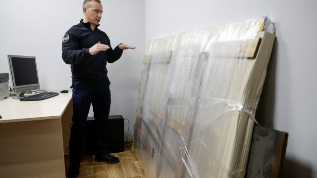Ukraine: Bei Polizeichef Andrij Nebytow dürfte Banksys Werk vorerst sicher sein.