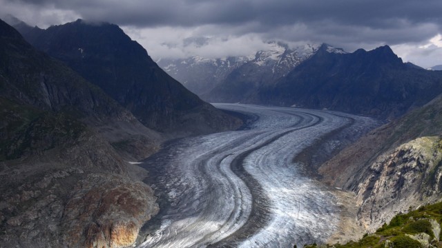 Glacier: The Great Aletsch Glacier is the largest and longest glacier in the Alps in terms of area.