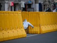 Corona-Pandemie in China: Straßensperre in Shanghai