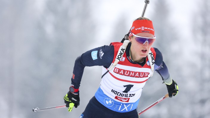 Biathlon: Schnell im Schnee: Hinter Denise Herrmann-Wick kommt in der Loipe kaum jemand hinterher.