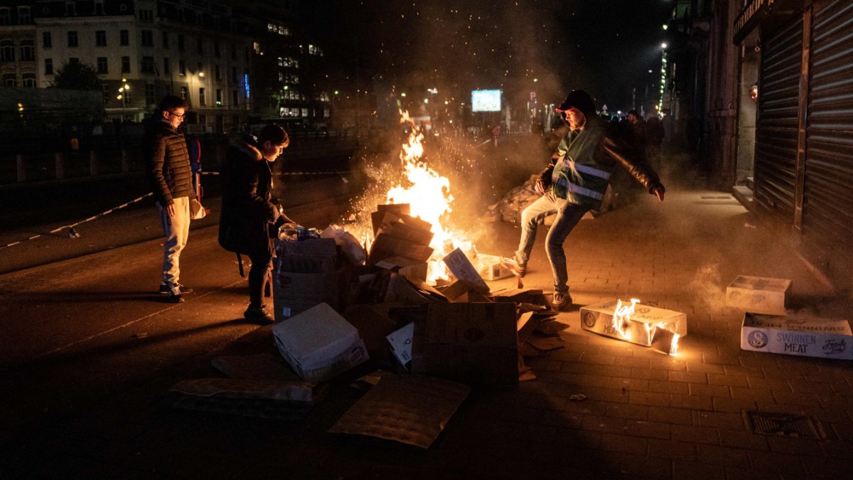 After Morocco’s World Cup defeat: riots in Brussels