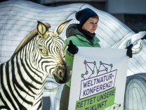 Greenpeace-Protest in Bonn zum Start der Weltnaturkonferenz in Montreal 2022