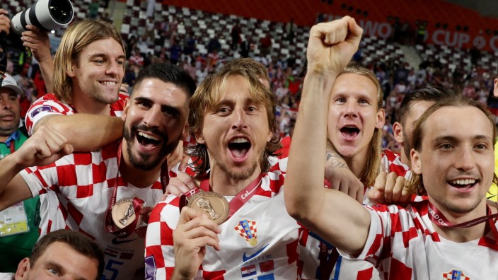 Fußball-WM - Spiel um Platz drei: Auch bei dieser WM im Mittelpunkt: Kroatiens grandioser Spielgestalter Luka Modric.