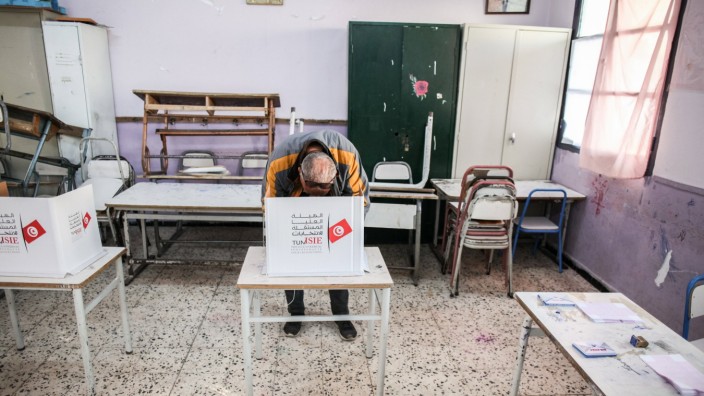 Tunesien: Ein Wahllokal in einem Vorort von Tunis.