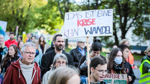 Grafrath: Teilnehmer der Fridays-for-Future Demonstration in Fürstenfeldbruck im September.
