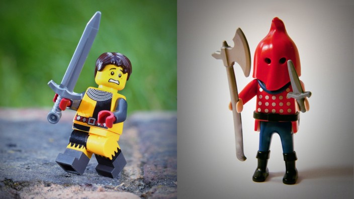 Spielzeug: Die Unterschiede zwischen Lego (links) und Playmobil (rechts) seien gar nicht mehr so groß, sagt Pädagogin Wiebke Waburg.