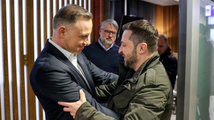 Polen: Der polnische Präsident Andrzej Duda trifft seinen ukrainischen Kollegen Wolodimir Selenskij.