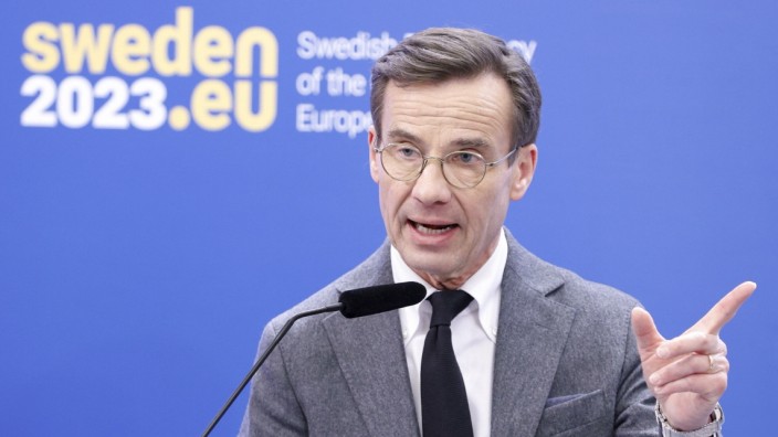 Europäische Union: Schwedens Ministerpräsident Ulf Kristersson wählte zuletzt betont EU-freundliche Töne.