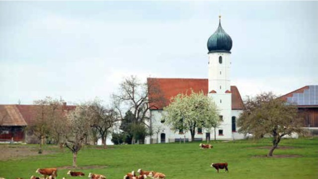 Jahrbuch des Historischen Vereins: Die Marienkirche von Weiterskirchen, gelegen zwischen Glonn und Baiern. Sie ist eine der Kirchen, die während der Säkularisation zu Beginn des 19. Jahrhunderts von der Auflösung bedroht war, aber von den Bauern der Region gerettet wurde.