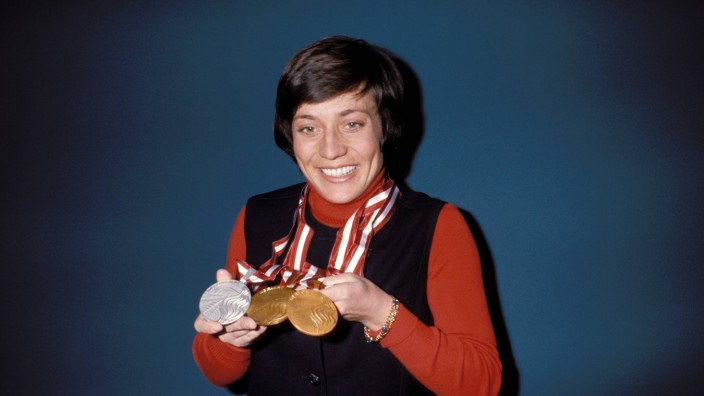 Olympiasiegerin: Rosi Mittermaier gewann bei den Spielen in Innsbruck drei Medaillen.