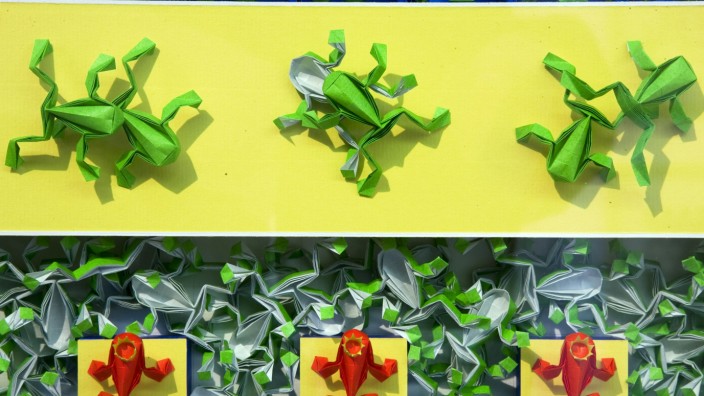 Mitten in Ebersberg: Origami für Fortgeschrittene: Wer für diese Papiertierchen nicht googeln muss, hat gewonnen.