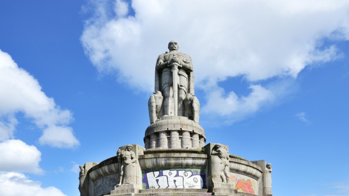 Bismarck und Preußen: Bismarck-Denkmal in Hamburg.