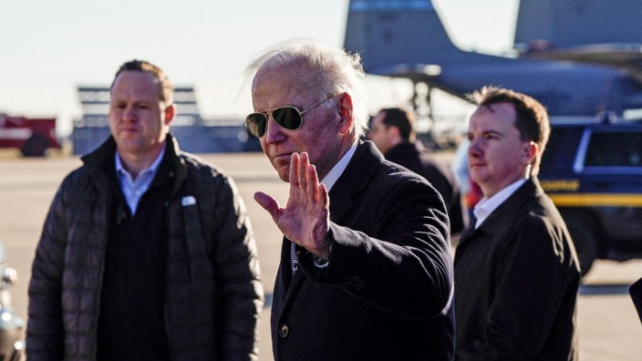 Joe Bidens "Garage Gate": US-Präsident Joe Biden bei seiner Ankunft in Atlanta vor wenigen Tagen. Ändern sich gerade seine Chancen auf eine erneute Kandidatur?