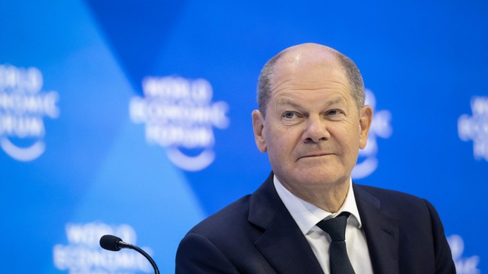 Olaf Scholz in Davos: Er ist der einzige Regierungschef eines G-7-Staats in Davos: Bundeskanzler Olaf Scholz.