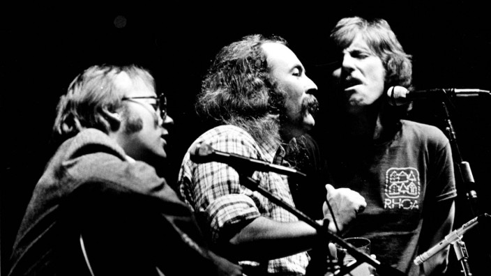 Musiker Graham Nash: Höhenflugharmonien: Stephen Stills, David Crosby und Graham Nash 1977.