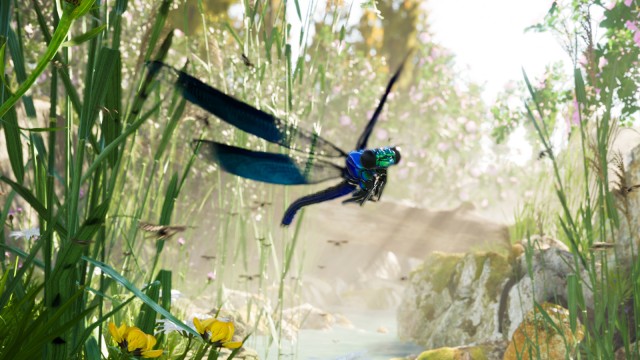 Festival: Der Insektenflug Birdly ist ein VR-Erlebnis im Biotopia Lab im Rahmen des Flower Power Festival.