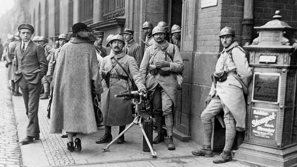 Französische Soldaten im Ruhrgebiet, 1923