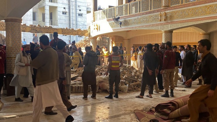 Explosion in Pakistan: In Peschawar wurde eine Moschee zerstört.