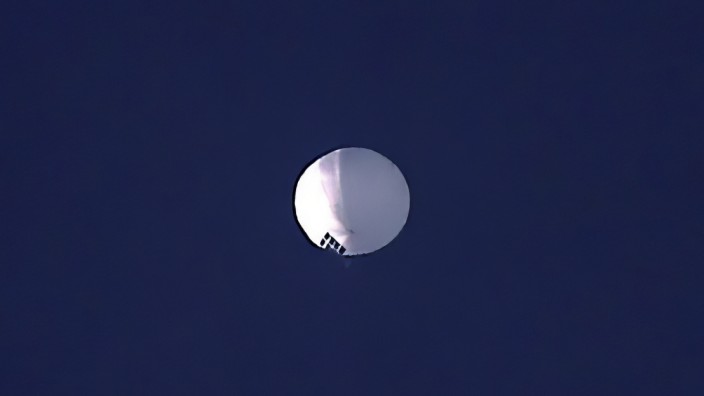 Spionage in den USA: Ein Höhenballon schwebt über Billings im Bundesstaat Montana.