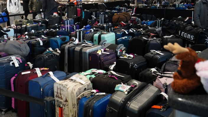 Verschwundenes Gepäck: Gestrandete Koffer auf einem Flughafen in den USA.