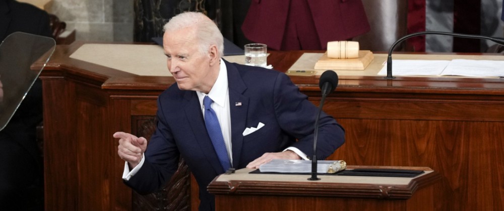 US-Präsident Joe Biden bei der Rede an die Nation.