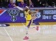 February 7, 2023, Los Angeles, California, USA: Los Angeles Lakers forward LeBron James (6) celebrates after scoring to