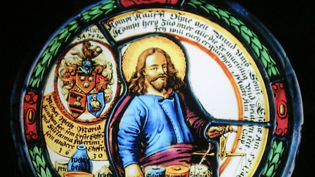 SZ-Kulturpreis Tassilo: 2002 zeigte das Museum eine Ausstellung, die den Titel "Christus als Apotheker" trug. Ausgestellt war auch dieses Schmelzfarbenbild aus dem Jahr 1630.