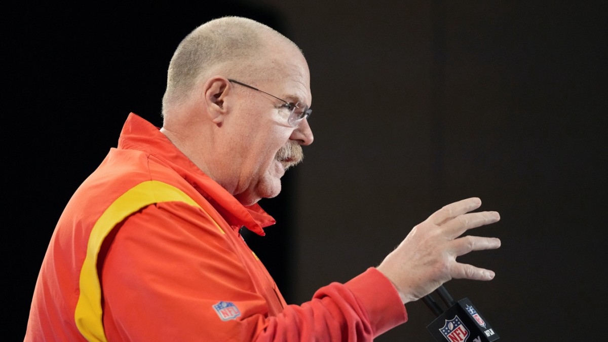 Super Bowl: Coach Andy Reid from the Kansas City Chiefs in portrait – sports