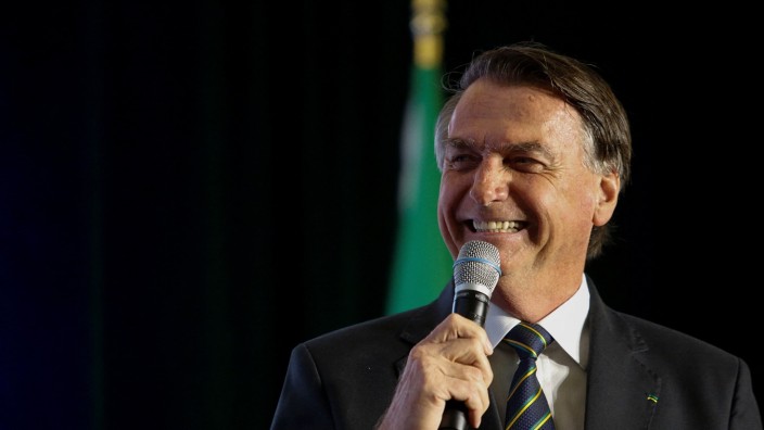 Ex-Präsident: Bolsonaro Anfang des Monats bei einer Veranstaltung in Doral im US-Bundesstaat Florida.